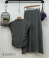 Knitted Round Neck Sleeveless Tops With Skirts